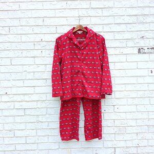 Elephant Print Flannel Pajamas Red Alabama Big Al
